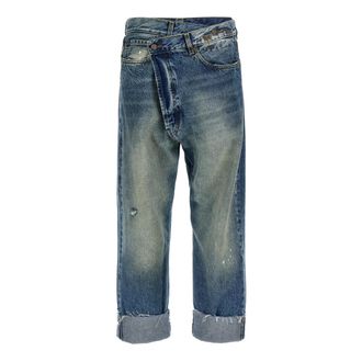 R13 Crossover Jean - Dames - Cropped Jeans - Blauw - W24 - Katoen - Jeans