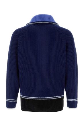 Marni Virgin Wool Blend Cardigan - Navy