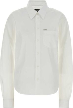 Dsquared2 White Logo Full Sleeves Shirt