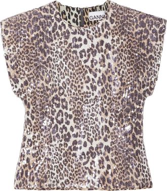 Ganni Blusa con stampa - Toni neutri