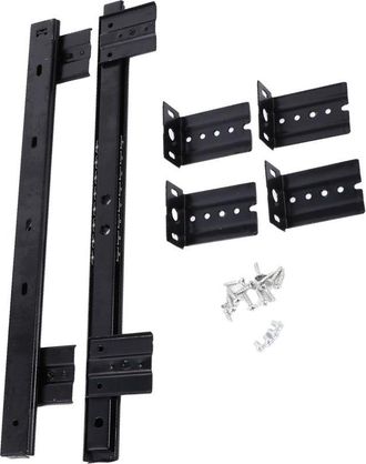 OEM Riel Para Caj&oacute;n De Teclado De 27 Cm, Corredera Ajustable De Acero Laminado En Fr&iacute;o Negro, Par De Rieles Deslizantes Con Rodamientos De Bolas Para Mueb
