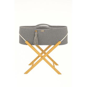 OEM Mois&eacute;s Boho Hecho A Mano Con Soporte - Gris Oscuro