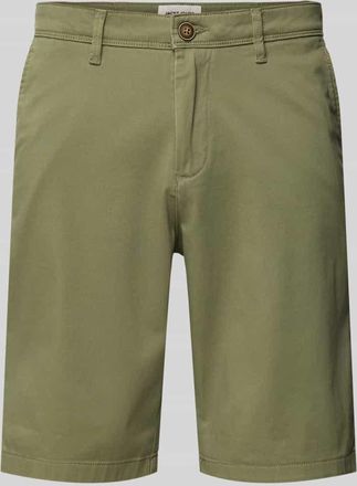 Jack & Jones Jack & Jones Regular Fit Bermudas mit Eingrifftaschen Modell IBOWIE in Oliv, Gr&ouml;&szlig;e XL