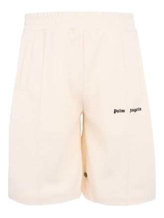 Palm Angels logo-plaque track shorts - Toni neutri