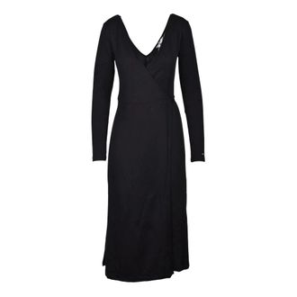 Tommy Hilfiger jurk vrouw - Dames - Maxi kleedjes - Zwart - S - Katoen - Kleedjes