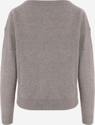 Allude Womens Cashmere Sweater Beige