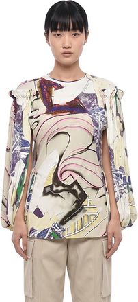 Stella McCartney Multicolor Printed Crew Neck Top