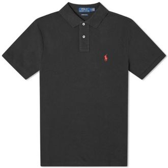 Polo Ralph Lauren Mens Black Custom Fit Polo, Size X-Small