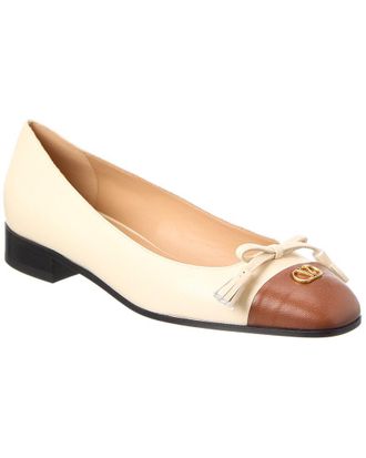 Valentino Valet Du Roi 25 Leather Ballerina Flat
