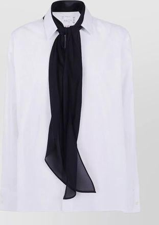 sacai scarf poplin shirt