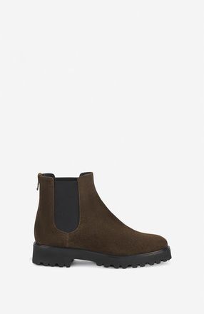 AGL Goldie Beatle Water-Resistant Suede Ankle Boot in Forest at Nordstrom, Size 39.5