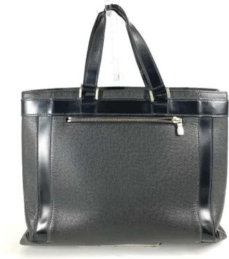 Louis Vuitton Pre-owned Vintage Taiga Leather Tote Bag - Dames - Vintage Shopper - Zwart - ONE Size - Leer - Vintage