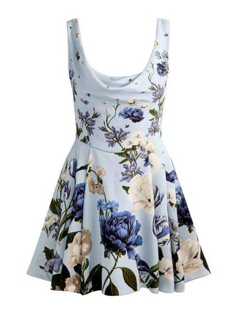 Alice & Olivia Estrella Flared Mini Dress