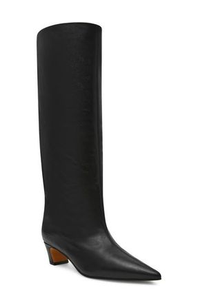 Steve Madden Brax Pointed Toe Boot in Black Leather at Nordstrom, Size 7.5