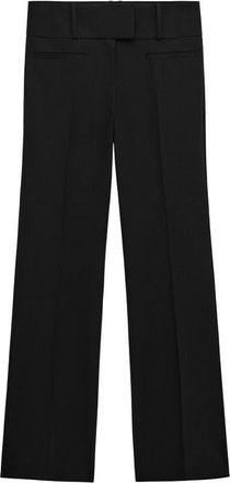 Mango Pleated Straight Leg Pants in Black at Nordstrom, Size 8