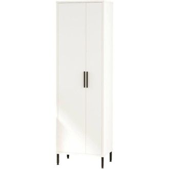 Dmora Armario Multiusos 1 Puerta Niala, Muebles Multifuncionales, Zapatero, Armario Para Zapatos, 50x36 H165 Cm, Blanco - Dmora