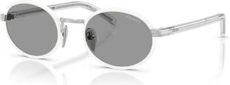 Prada Dames, Accessoires, Grijs, Maat: 52 MM