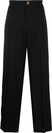Versace striped-detailing trousers - men - Elastane/Polyamide/Viscose/Cotton - 50 - Black