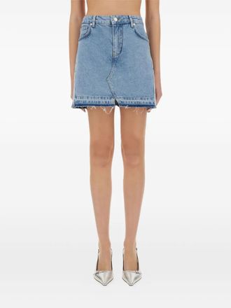 Moschino frayed shorts - Blue