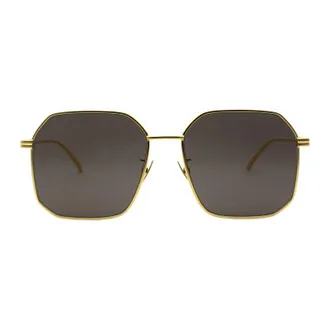 Bottega Veneta Square Full Rim Sunglasses - Gold
