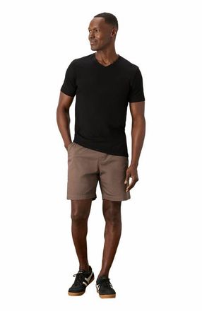 Pact Luxe Stretch Jersey Slim V-Neck Tee in Black at Nordstrom, Size X-Large