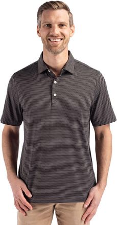 Cutter & Buck Forge Eco Fine Line Stripe Stretch Recycled Mens Polo