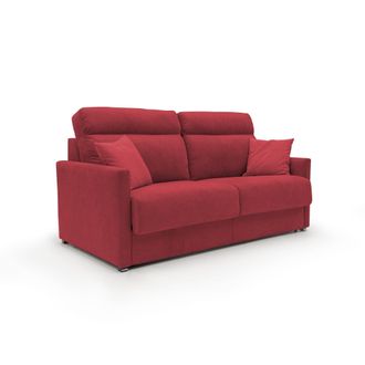 Divani.Store Divani.store - Margot Sof&aacute; Cama Convertible En Tela Suave Impermeable 196 Cm (mat. 160x197) Rojo