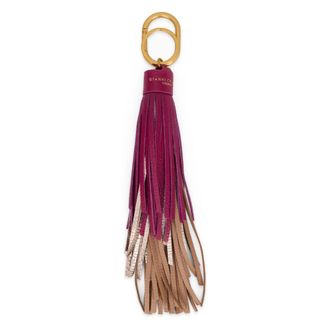Gianni Chiarini Keyrings, female, Purple, Size: ONE SIZE Nappa Charm Keychain