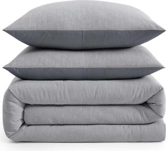 Tommy Hilfiger Sandbar Stripe Comforter & Shams Set in Deep Blue at Nordstrom, Size Full/queen