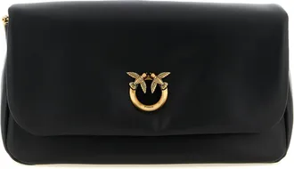 Pinko Black Lamb Leather Crossbody Womens Bag
