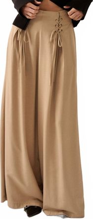 Promesa Lace Up Pants In Taupe