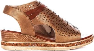 Remonte Bronze Laser Cut Sandals Women