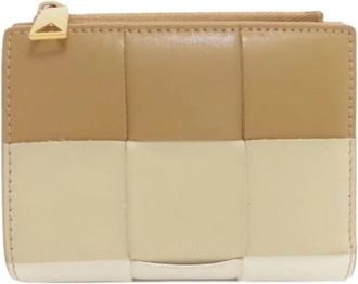 Bottega Veneta Pre-owned Vintage Bi-fold Portemonnee - Dames - Vintage Accessoires - Bruin - ONE Size - Leer - Vintage