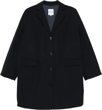 Aspesi Cappotto con revers a lancia e abbottonatura - Blu