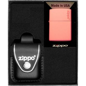 OEM Juego De Encendedores Zippo Con Logotipo Rosa Mate, Set De Regalo N.&ordm; 3