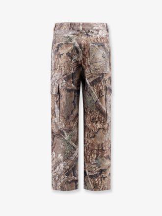 Represent Mens Cargo Trousers Brown Cotton