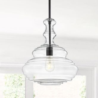 Jonathan Y Designs Bettina 13.37 Glass/Metal LED Pendant