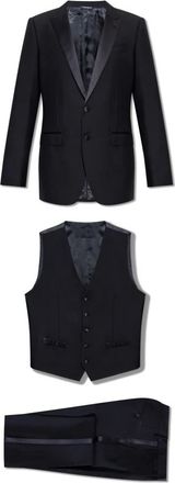 Dolce & Gabbana Driedelig pak van wol - Heren - Business pakken - Blauw - S - Wol - Kostuums