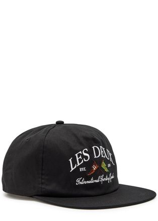 Les Deux Logo-embroidered Twill cap - Black - One Size