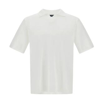 Herno Polo Shirts, male, White, Size: XL Polo in piquet di puro cotone