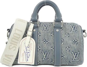 Louis Vuitton Monogram Monogram Denim Boston Bag (Pre-Owned)
