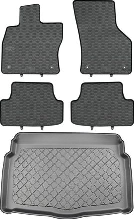 OEM Volkswagen Golf Viii Hatchback Desde Diciembre De 2019. Juego De Alfombrillas De Goma Para Coche Y Alfombrilla Para Maletero