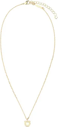 Ferragamo Golden Crystal Pendant Necklace