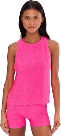 Beyond Yoga Featherweight Rebalance Tank Top Womens Sleeveless Pink Glow Heather : XS, Spandex/Polyester