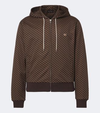 Wales Bonner Hooded jacquard track jacket
