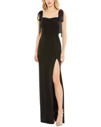 Mac Duggal Tie Strap Slit Gown