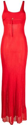 Jacquemus La Robe Maille maxi dress - women - Polyamide/Recycled Polyester/Polyester - 34 - Red