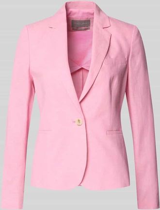 Christian Berg Regular Fit Blazer aus Leinen-Mix mit Paspeltaschen in Pink, Gr&ouml;&szlig;e 36