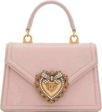 Dolce & Gabbana Devotion Top Handle Tas - Dames - Handtassen - Roze - ONE Size - Leer - Tassen