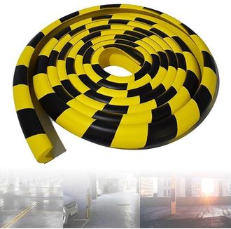 OEM Tira Protectora Autoadhesiva Para Esquinas - 5 M, Gomaespuma Amarilla/negra, Protector Para Paredes, Talleres, Aparcamientos Y Muebles